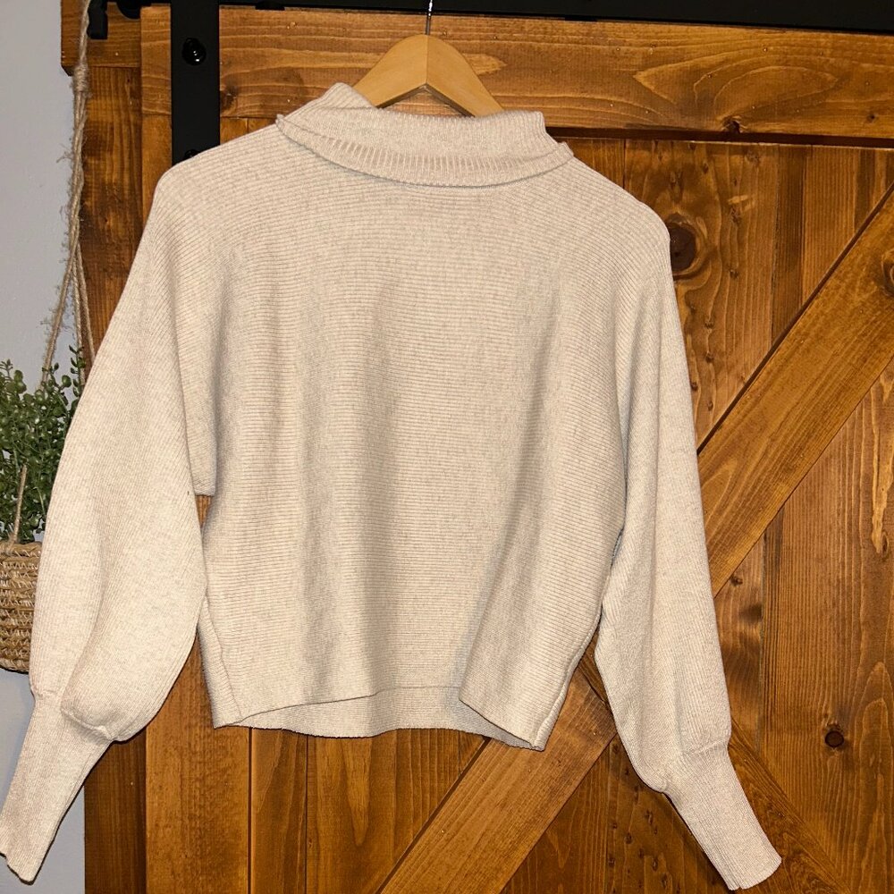 Pink rose turtleneck sweater